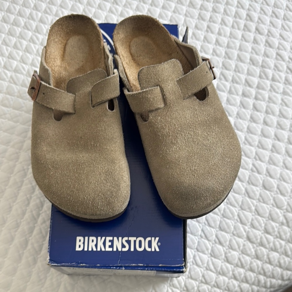 Birkenstock Kids Suede Clog - Taupe